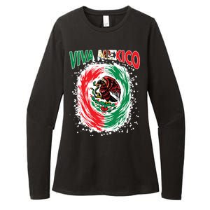 Viva Mexico Flag Mexican Independence Day Womens CVC Long Sleeve Shirt