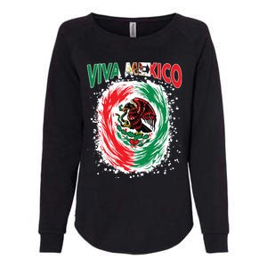 Viva Mexico Flag Mexican Independence Day Womens California Wash Sweatshirt