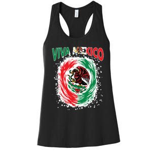 Viva Mexico Flag Mexican Independence Day Women's Racerback Tank