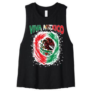 Viva Mexico Flag Mexican Independence Day Women's Racerback Cropped Tank