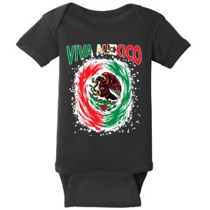 Viva Mexico Flag Mexican Independence Day Baby Bodysuit