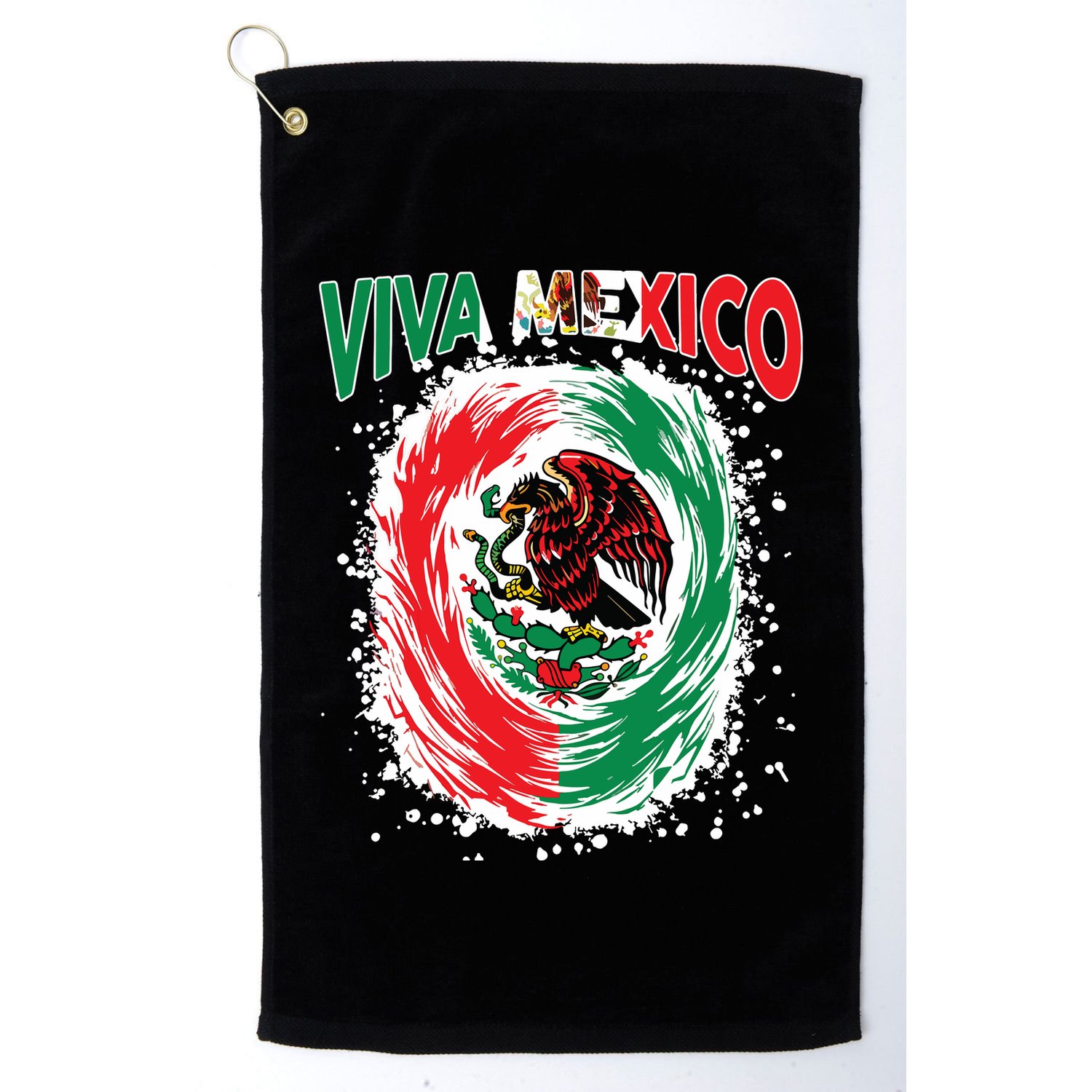 Viva Mexico Flag Mexican Independence Day Golf Towel