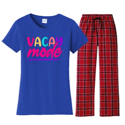 Vacay Mode Family Beach Vacation Summer Gift Women's Flannel Pajama Set