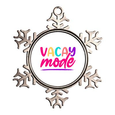 Vacay Mode Family Beach Vacation Summer Gift Metallic Star Ornament