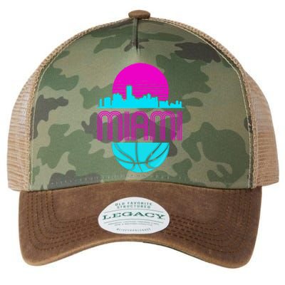 Vintage Miami Florida Retro Basketball I Miami Legacy Tie Dye Trucker Hat