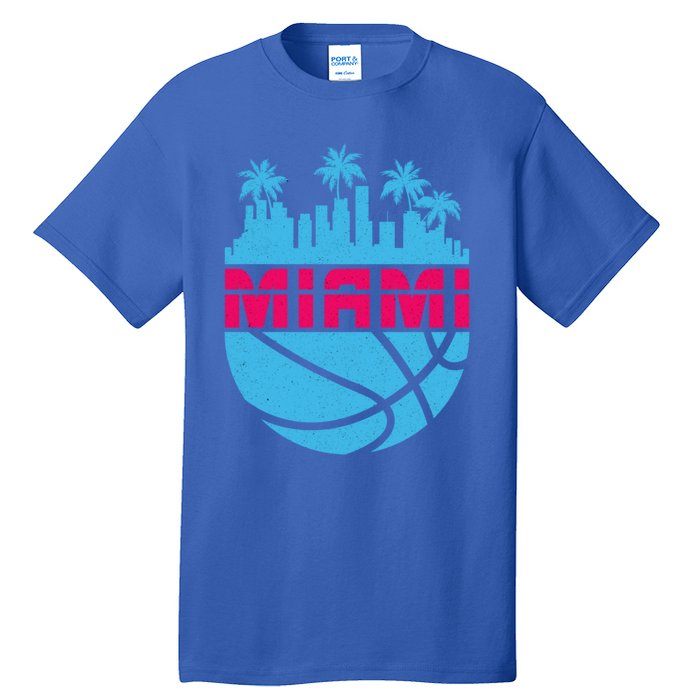 Vintage Miami Florida Retro Basketball I Miami Tall T-Shirt