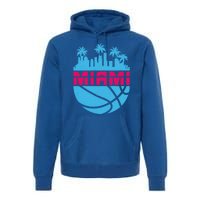 Vintage Miami Florida Retro Basketball I Miami Premium Hoodie