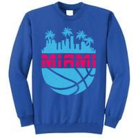 Vintage Miami Florida Retro Basketball I Miami Tall Sweatshirt