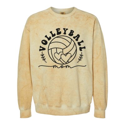 Volleyball Mom For Matching Volleyball Players Team Colorblast Crewneck Sweatshirt