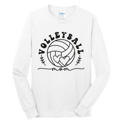 Volleyball Mom For Matching Volleyball Players Team Tall Long Sleeve T-Shirt