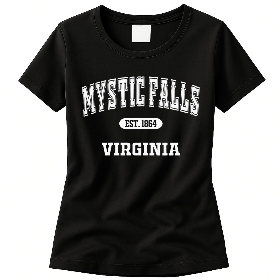 Vintage Mystic Falls Virginia Retro Men Women Fan Womens T-Shirt