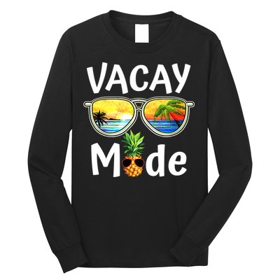 Vacay Mode Family Vacation Summer Sunglasses Beach Pineapple Long Sleeve Shirt