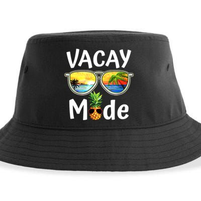 Vacay Mode Family Vacation Summer Sunglasses Beach Pineapple Sustainable Bucket Hat