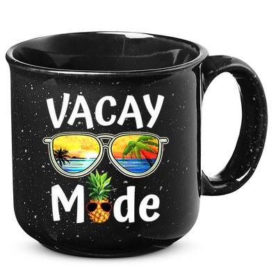 Vacay Mode Family Vacation Summer Sunglasses Beach Pineapple 15oz Campfire Ceramic Mug