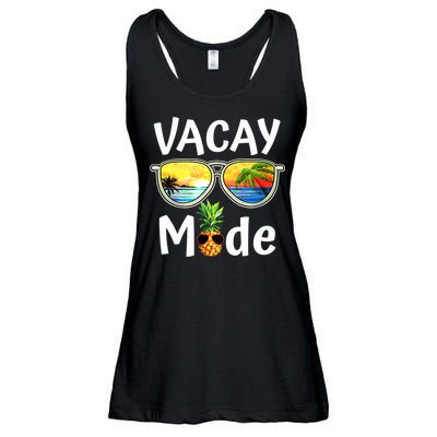 Vacay Mode Family Vacation Summer Sunglasses Beach Pineapple Ladies Essential Flowy Tank