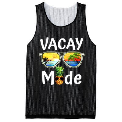 Vacay Mode Family Vacation Summer Sunglasses Beach Pineapple Mesh Reversible Basketball Jersey Tank