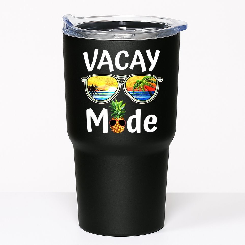 Vacay Mode Family Vacation Summer Sunglasses Beach Pineapple Tumbler