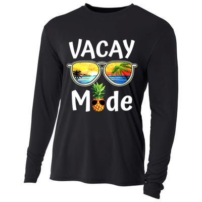 Vacay Mode Family Vacation Summer Sunglasses Beach Pineapple Cooling Performance Long Sleeve Crew