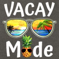 Vacay Mode Family Vacation Summer Sunglasses Beach Pineapple Cotton Canvas Backpack