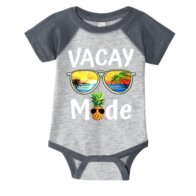 Vacay Mode Family Vacation Summer Sunglasses Beach Pineapple Infant Baby Jersey Bodysuit