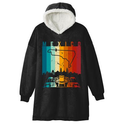 Vintage Mexico Formula Racing Track Circuit Fan Hooded Wearable Blanket