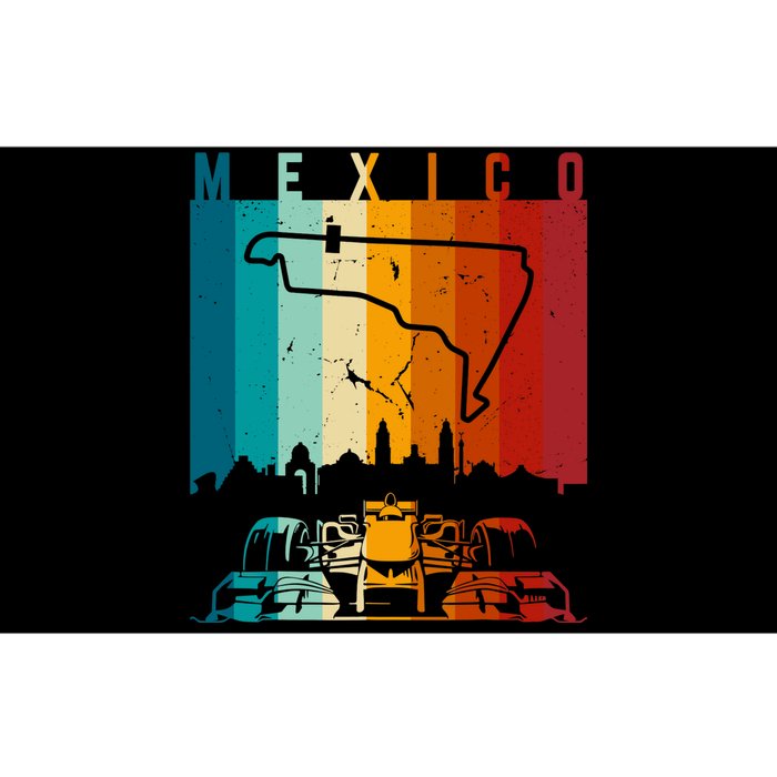 Vintage Mexico Formula Racing Track Circuit Fan Bumper Sticker