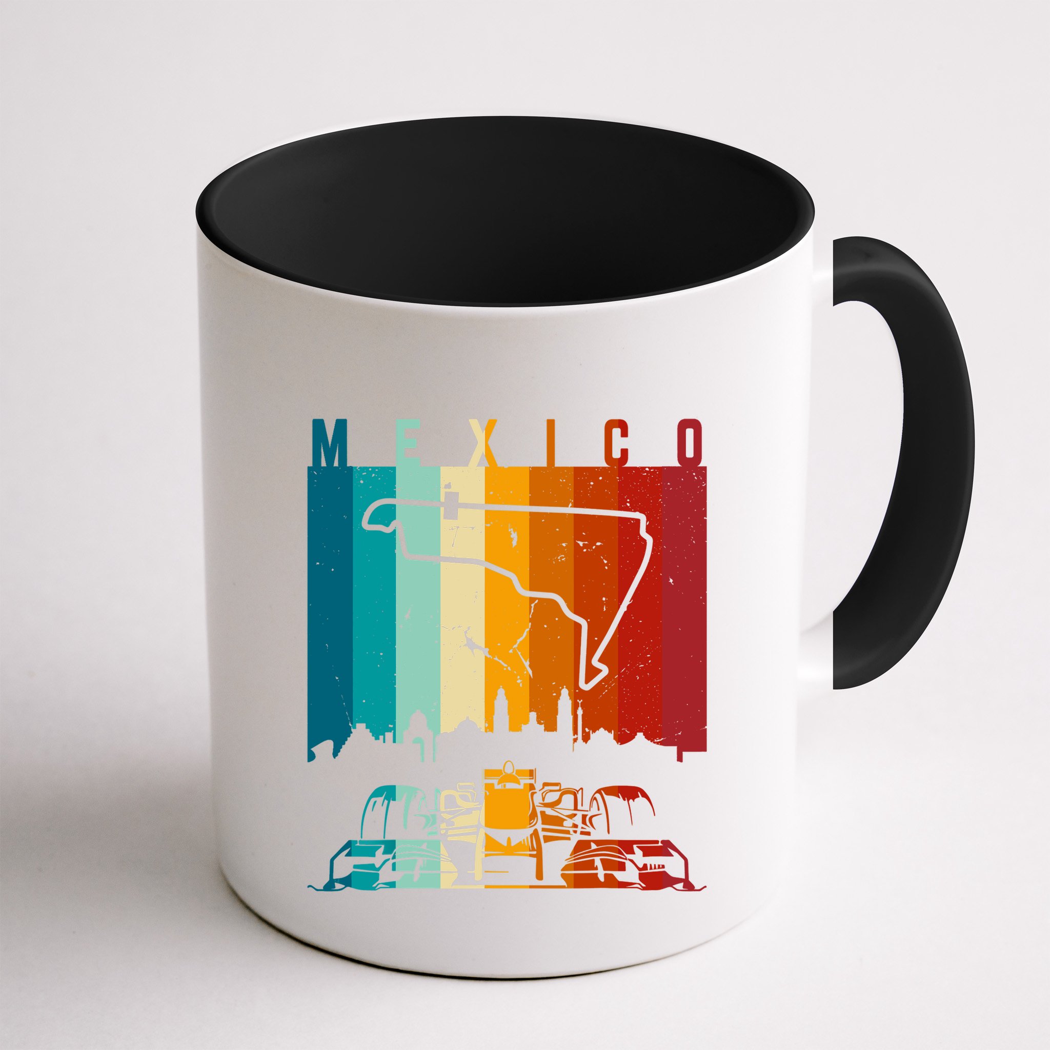 Vintage Mexico Formula Racing Track Circuit Fan Mug
