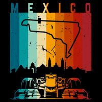 Vintage Mexico Formula Racing Track Circuit Fan Mug