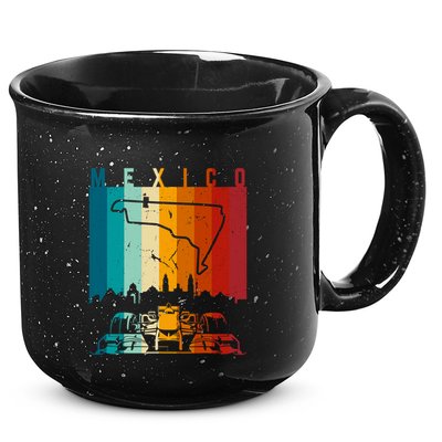 Vintage Mexico Formula Racing Track Circuit Fan 15oz Campfire Ceramic Mug