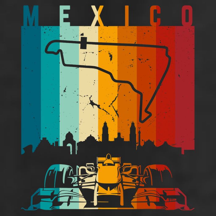 Vintage Mexico Formula Racing Track Circuit Fan Tumbler