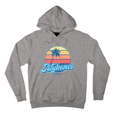 Vintage Mykonos Greece Classic 70s Retro Surfer Tall Hoodie