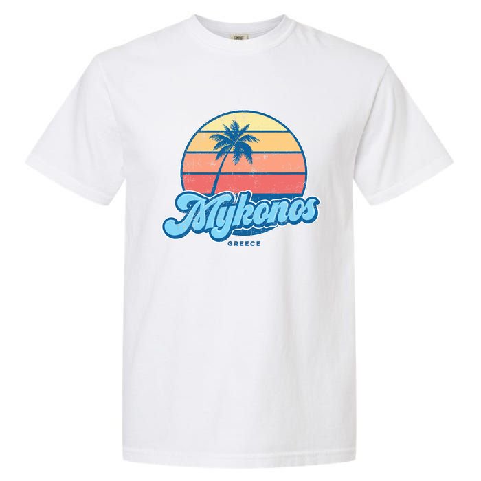 Vintage Mykonos Greece Classic 70s Retro Surfer Garment-Dyed Heavyweight T-Shirt