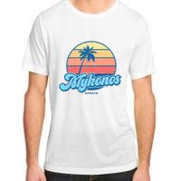 Vintage Mykonos Greece Classic 70s Retro Surfer Adult ChromaSoft Performance T-Shirt