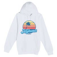 Vintage Mykonos Greece Classic 70s Retro Surfer Premium Pullover Hoodie