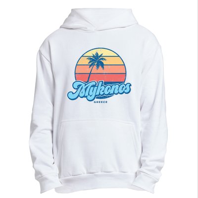 Vintage Mykonos Greece Classic 70s Retro Surfer Urban Pullover Hoodie