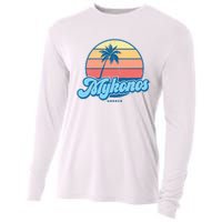 Vintage Mykonos Greece Classic 70s Retro Surfer Cooling Performance Long Sleeve Crew