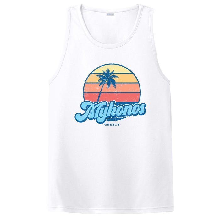 Vintage Mykonos Greece Classic 70s Retro Surfer PosiCharge Competitor Tank