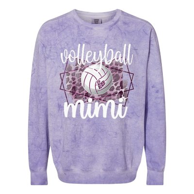 Volleyball Mimi Grandma Of Volleyball Player Colorblast Crewneck Sweatshirt