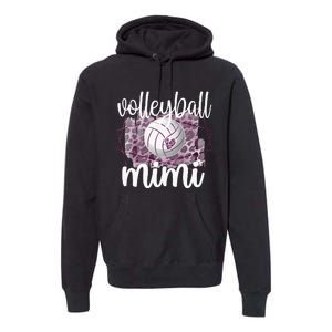 Volleyball Mimi Grandma Of Volleyball Player Premium Hoodie