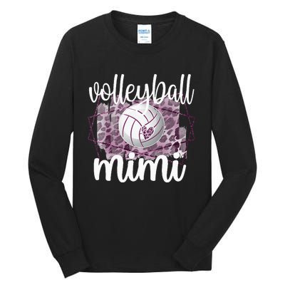 Volleyball Mimi Grandma Of Volleyball Player Tall Long Sleeve T-Shirt