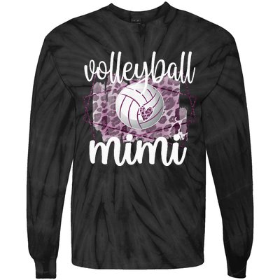 Volleyball Mimi Grandma Of Volleyball Player Tie-Dye Long Sleeve Shirt