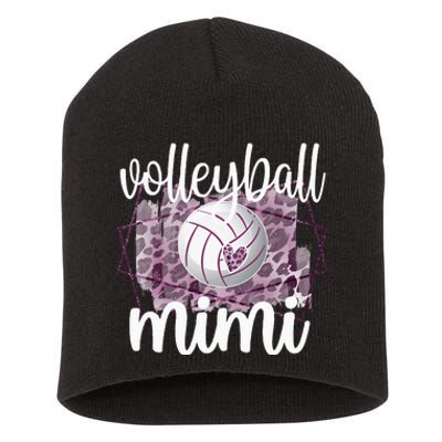 Volleyball Mimi Grandma Of Volleyball Player Short Acrylic Beanie