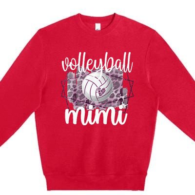 Volleyball Mimi Grandma Of Volleyball Player Premium Crewneck Sweatshirt