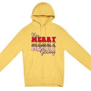 Very Merry Granny Boho Xmas Lights Leopard Christmas Pajama Cute Gift Premium Pullover Hoodie