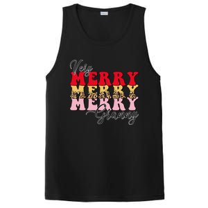 Very Merry Granny Boho Xmas Lights Leopard Christmas Pajama Cute Gift PosiCharge Competitor Tank