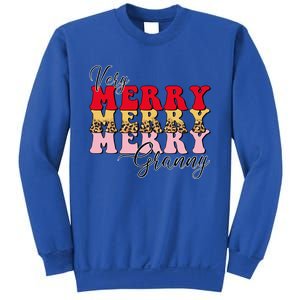 Very Merry Granny Boho Xmas Lights Leopard Christmas Pajama Cute Gift Sweatshirt