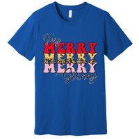 Very Merry Granny Boho Xmas Lights Leopard Christmas Pajama Cute Gift Premium T-Shirt