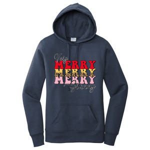 Very Merry Granny Boho Xmas Lights Leopard Christmas Pajama Cute Gift Women's Pullover Hoodie