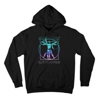 Vitruvian Man Guitarist Rock Star Leonardo Da Vinci Guitar Hoodie