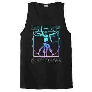 Vitruvian Man Guitarist Rock Star Leonardo Da Vinci Guitar PosiCharge Competitor Tank